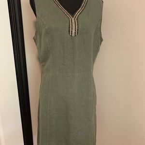 Olive green maternity dress